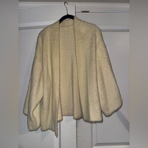 Sleeping on Snow Cream Fuzzy Jacket